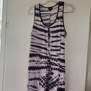 Black and White Tie-Dye Dress
